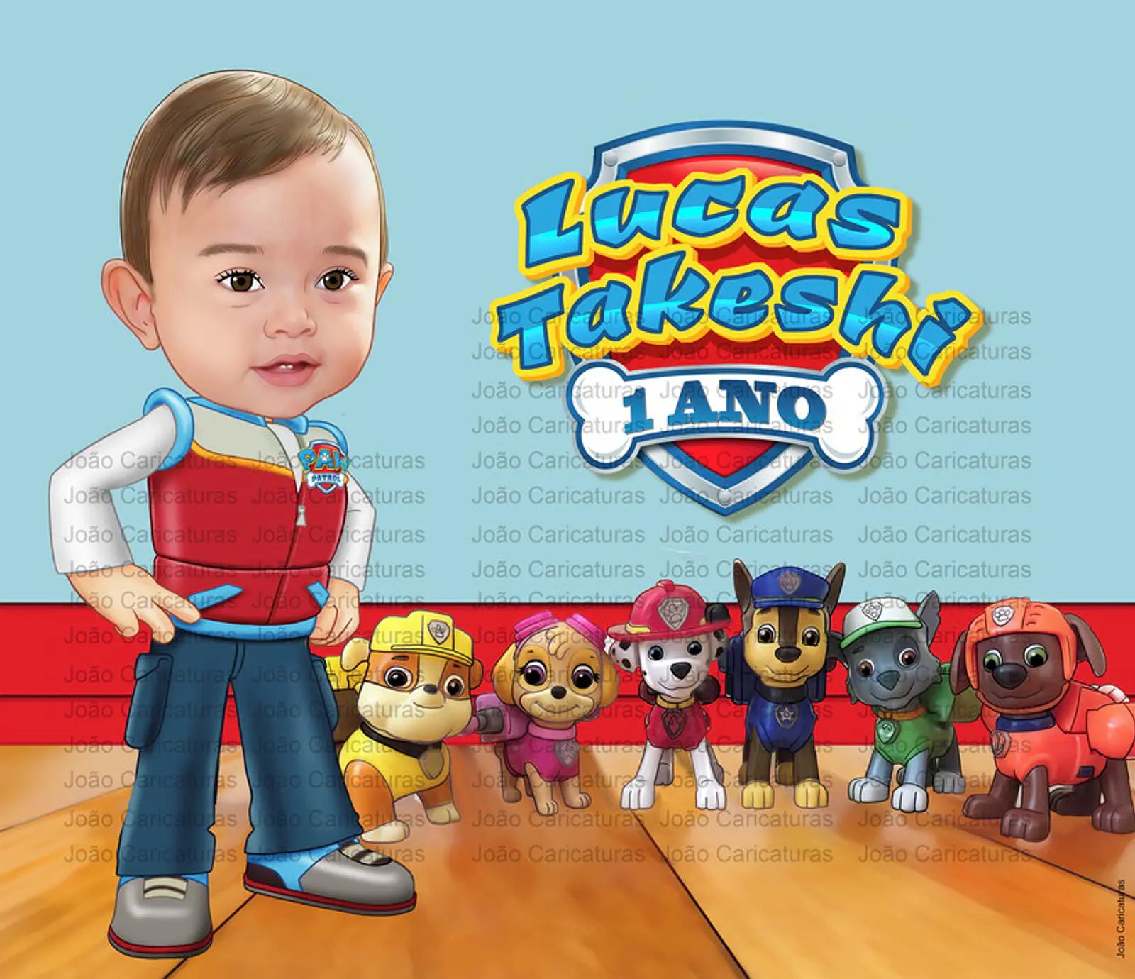 Caricatura digital, tartaruga, caipira, fazendinh, ninja buzzy woody, junina, mickey, jogador, festinha anivers, filho criança bebê menino, voando, super, boy, bola, batman, roqueiro, patrulha canina