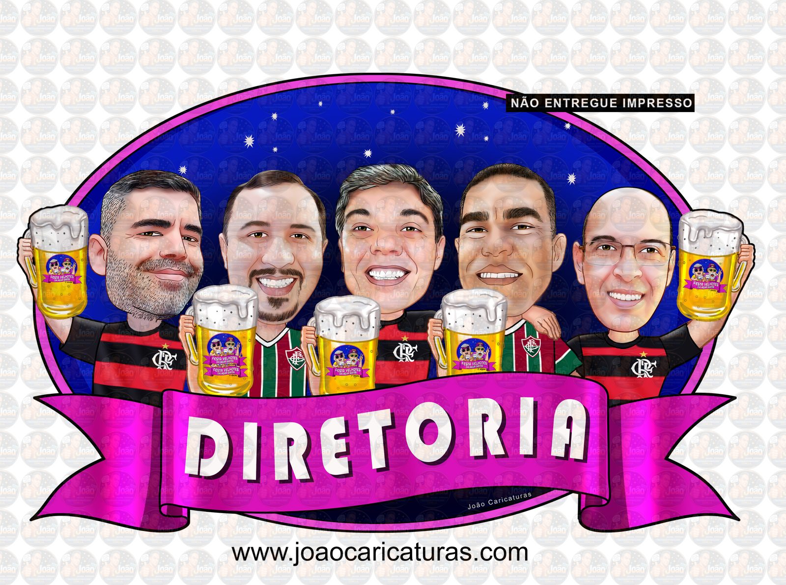 Caricatura amigos (valor por pessoa), desenho personalizado, turma, diretoria, conhecidos, irmãos juntos, família, brindando, caneca, festa, time, camisa, camiseta