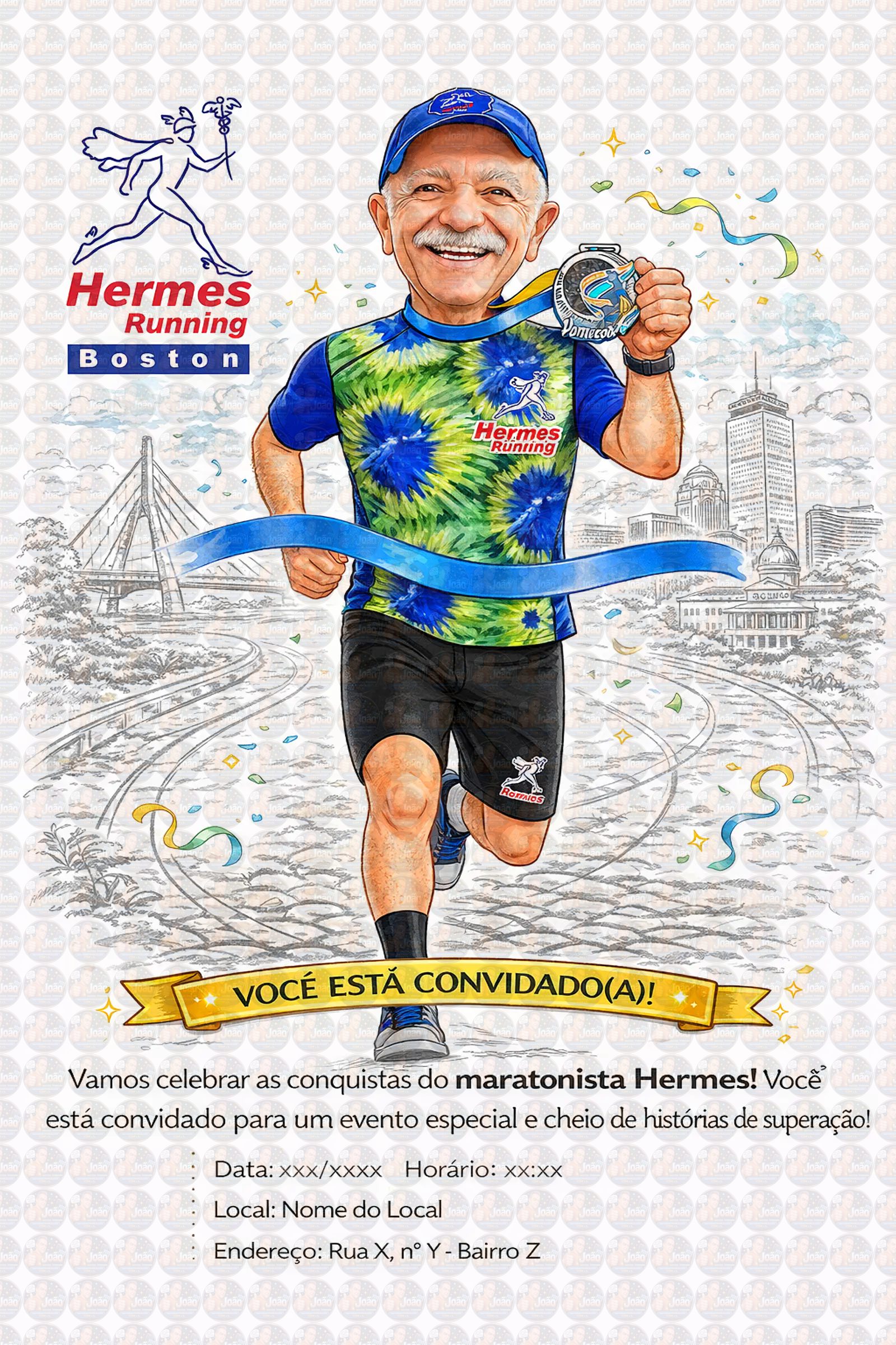Caricatura de Maratonista Personalizada | Corredor, Atleta e Esportista