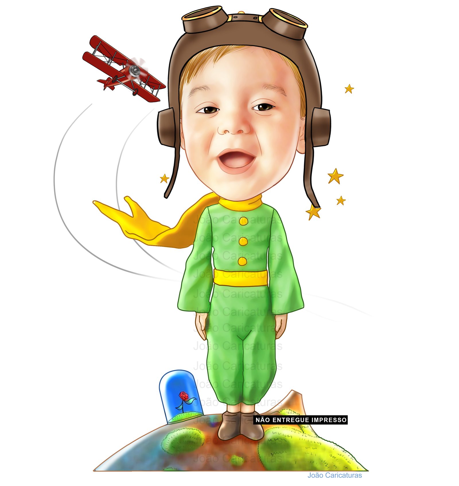 Linda e perfeitas caricaturas em oferta e promoção crianças bebês rostinhos naturais e delicados fofinhos Pequeno Príncipe aeroplano nenens lindos planeta flor estrelinhas capuz capacete de aviador