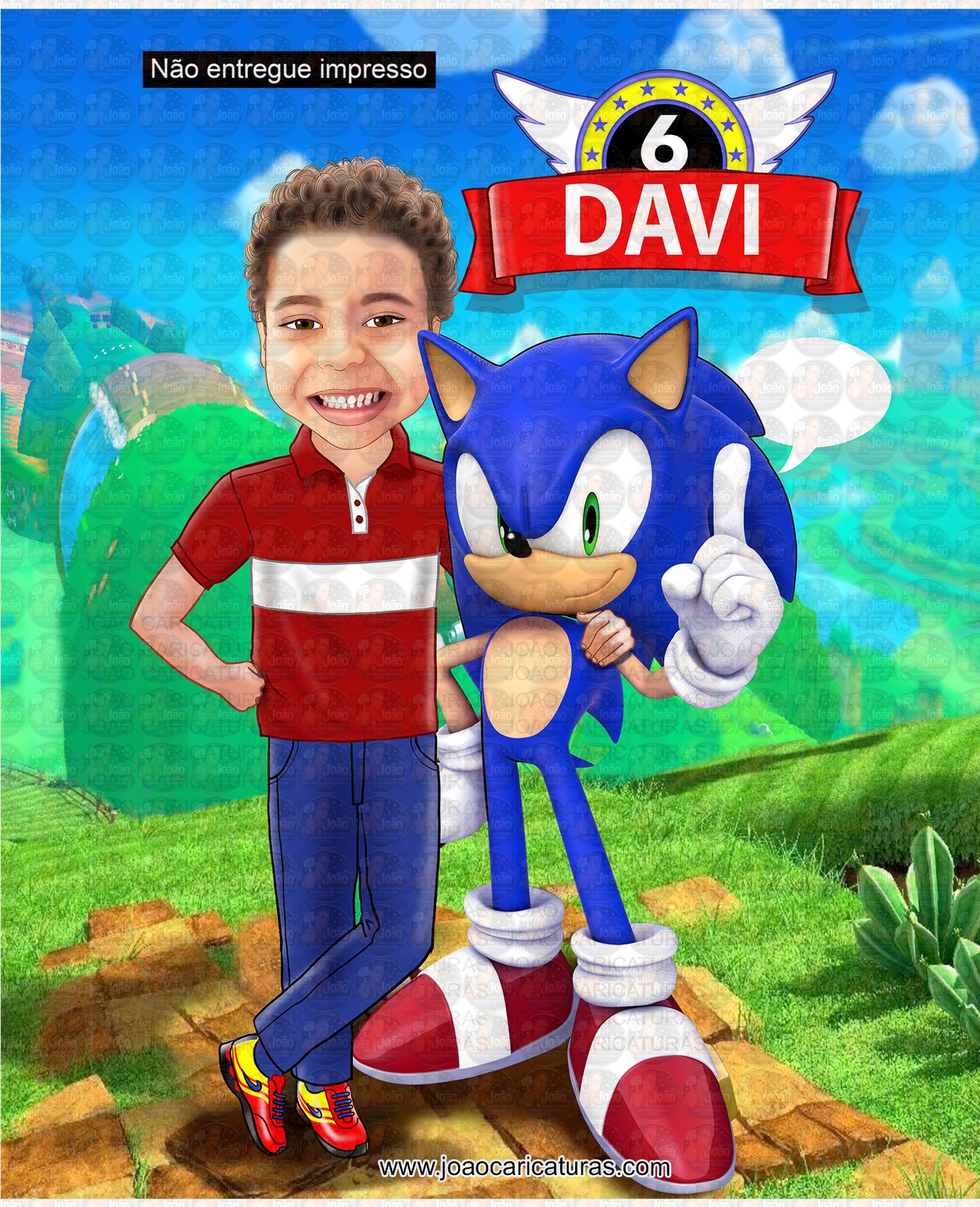 Linda caricatura aniversário menino para banner eu fui mascara personagem game joguinhos criança sonic furo par fotos ,3,4,5,6,7,8,9, anos