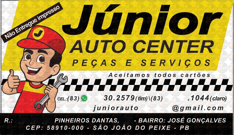 Cartão profissional com caricatura
