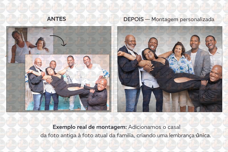 Montagem de Fotos Antigas e Atuais | Reúna Toda a Família em Uma Única Foto