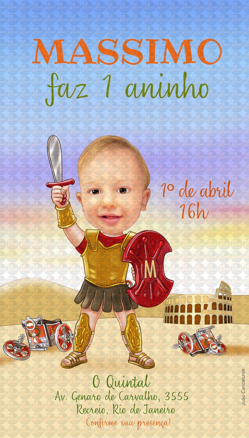 Caricatura bebê, gladiador, Aquiles, maximo, Guerreiro, tròia, 1, 2, 3, 4, 5 anos, Roma, espada, escudo, linda, exatamente igual, criança,menino