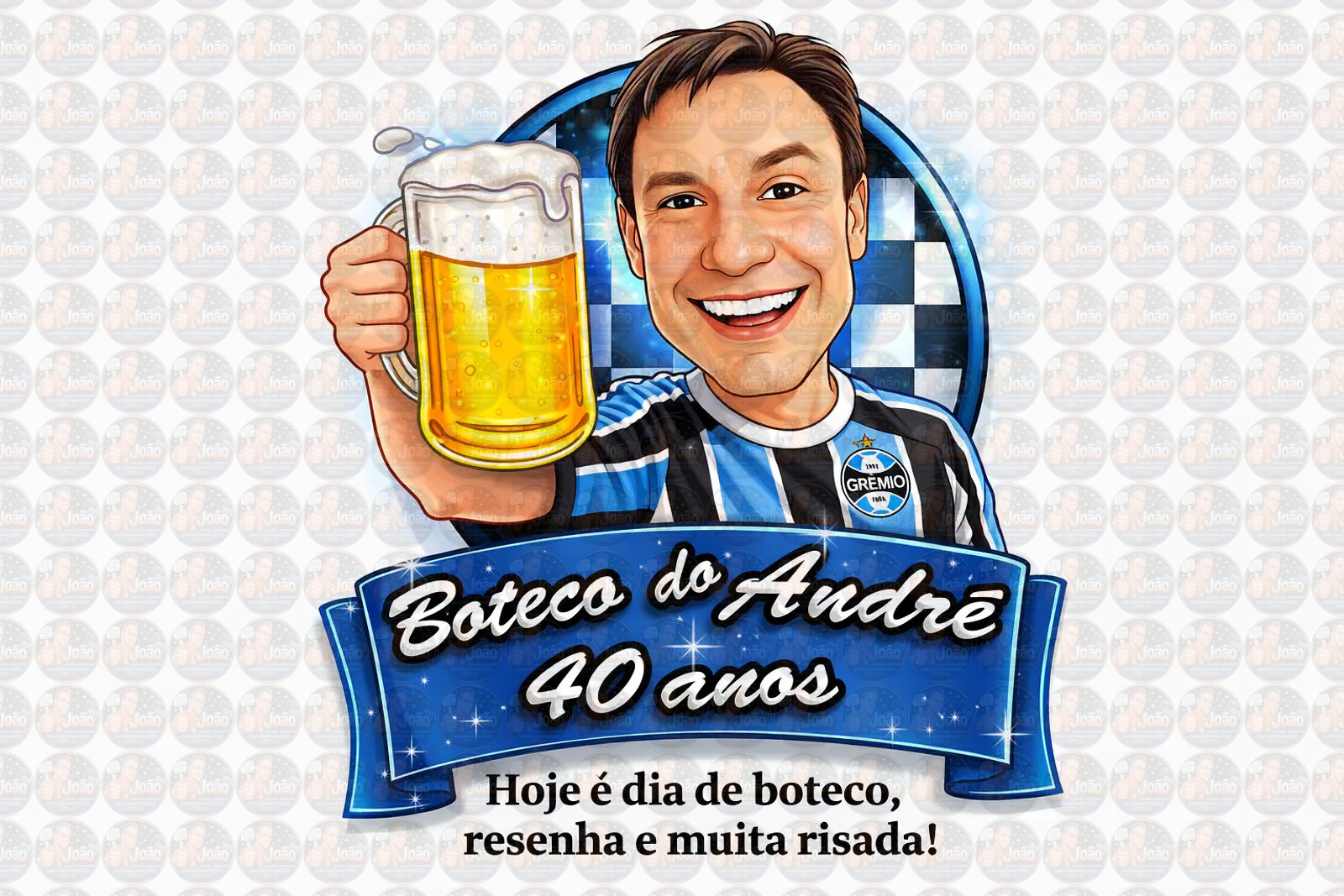 Caricatura para Convite de Aniversário | Arte Personalizada e Divertida