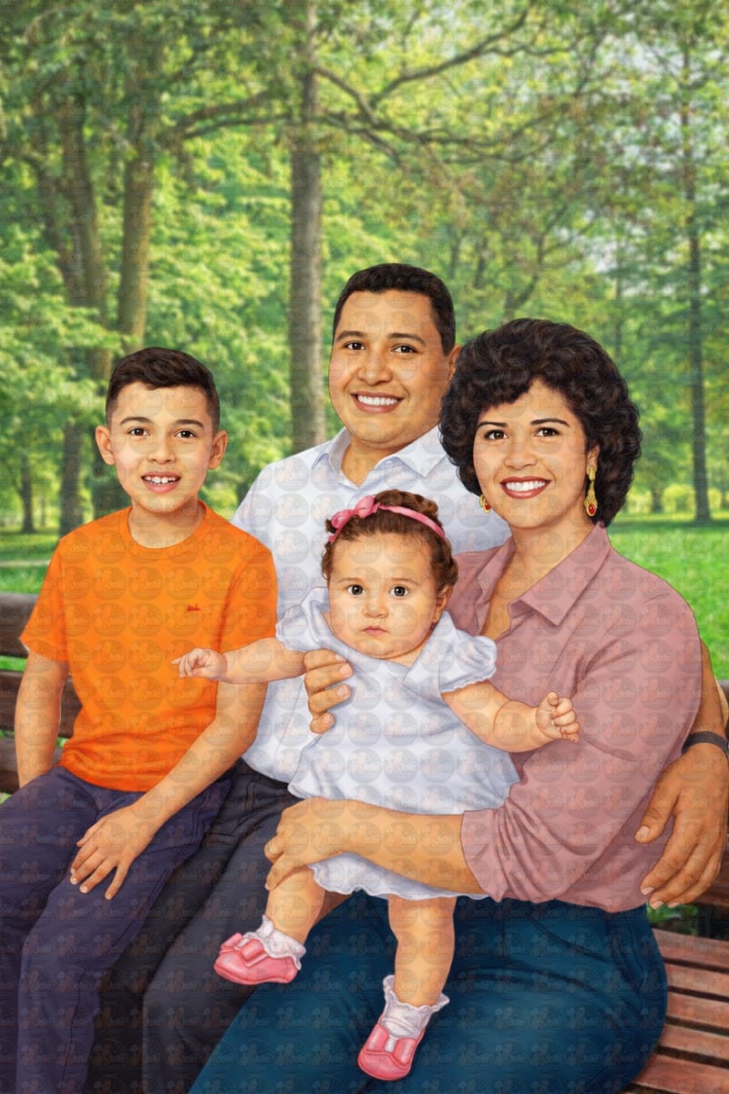 Desenho Realista de Família Personalizado(valor por pessoa)
