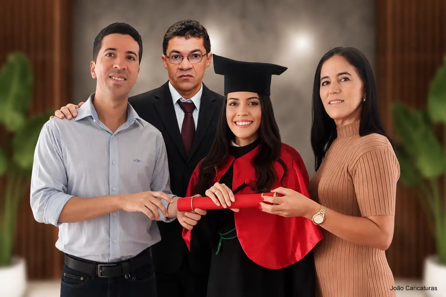 Edição de Fotos Personalizada | Reunindo Familiares em Uma Única Imagem