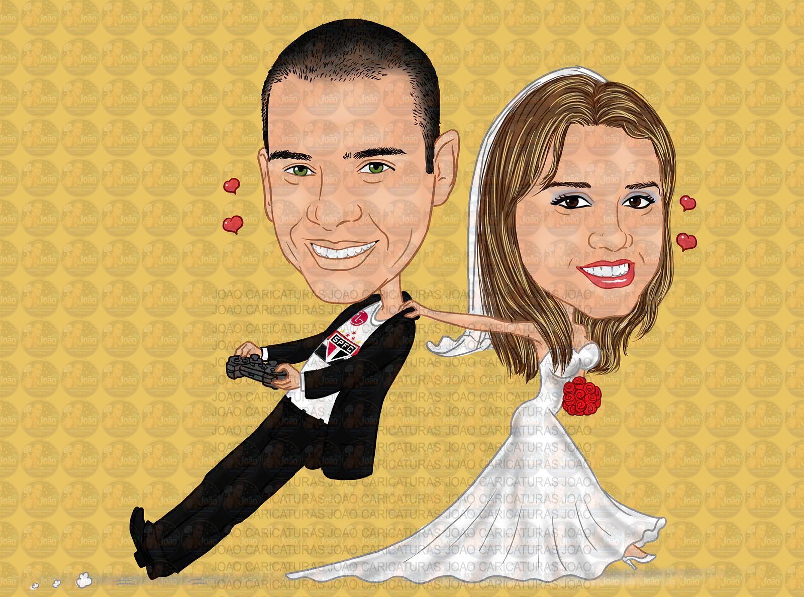 Caricaturas casamento, casal embarcando,noivo sentado, avião, notebook, lua de mel, noiva laçada corda, moderna, puxando gravata, parecida, alterofilista, felizes, musculoso, noiva no colo confeitera