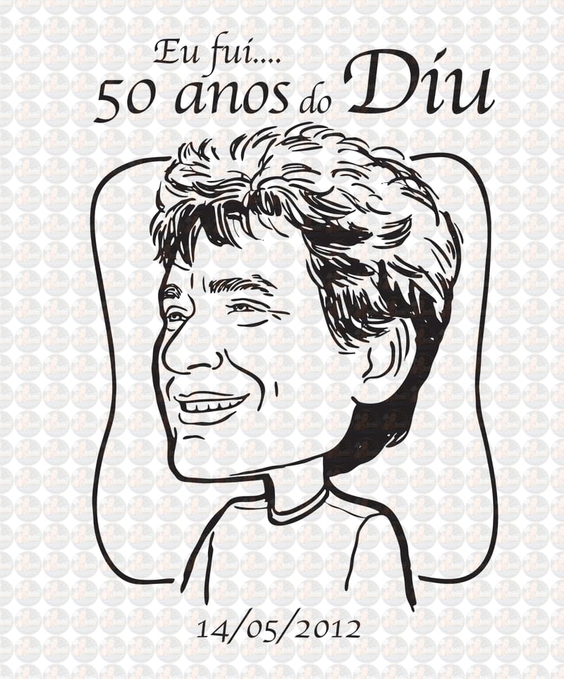 Desenho de caricatura com traço preto fio contornado  comemorativo banner  grande gigante  idêntico rosto amigo pai mãe eu fui nos 30 40 50 60 70 80 90 anos festa aniversário