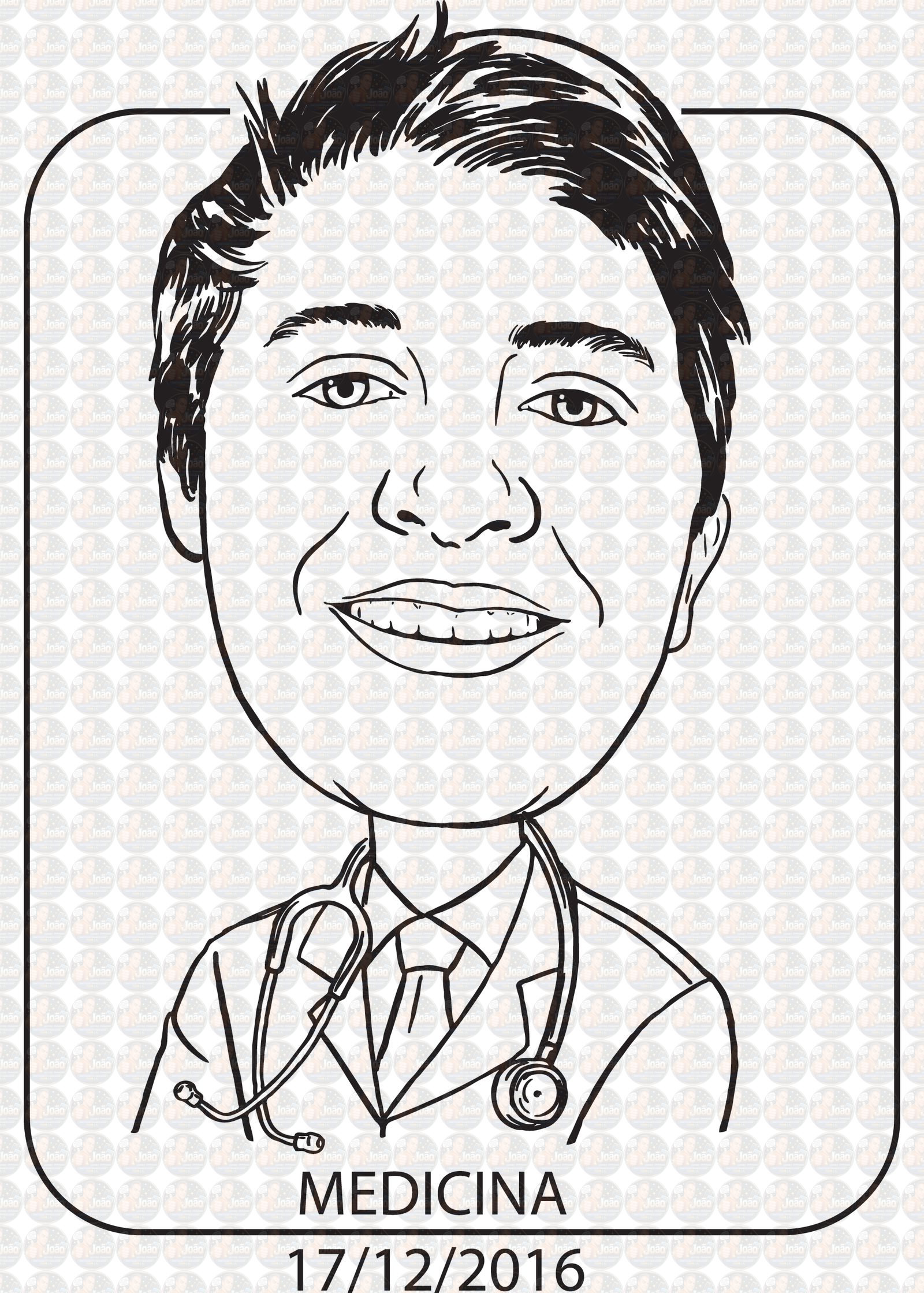caricaturas digitais de homem rapaz desenho beca bota chápeu, Fomandos universitários diplomados formados formatura agronomo traço preto sem cor