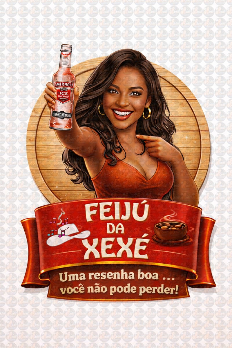 Caricatura Digital Personalizada Mulher Tema Boteco | Convite de Aniversário e Lembrancinhas