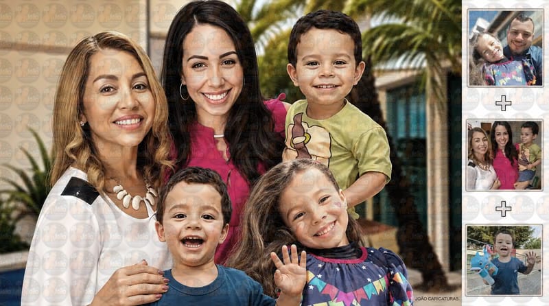 Edição de Fotos Personalizada | Reunindo Familiares em Uma Única Imagem