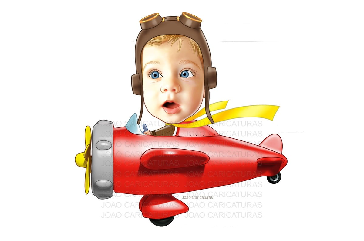Site -João Caricaturas - desenhos de rostos de lindas e fofas caricaturas digitais aniversário convite de criança menino - Pequeno príncipe arte para o cliente imprimir