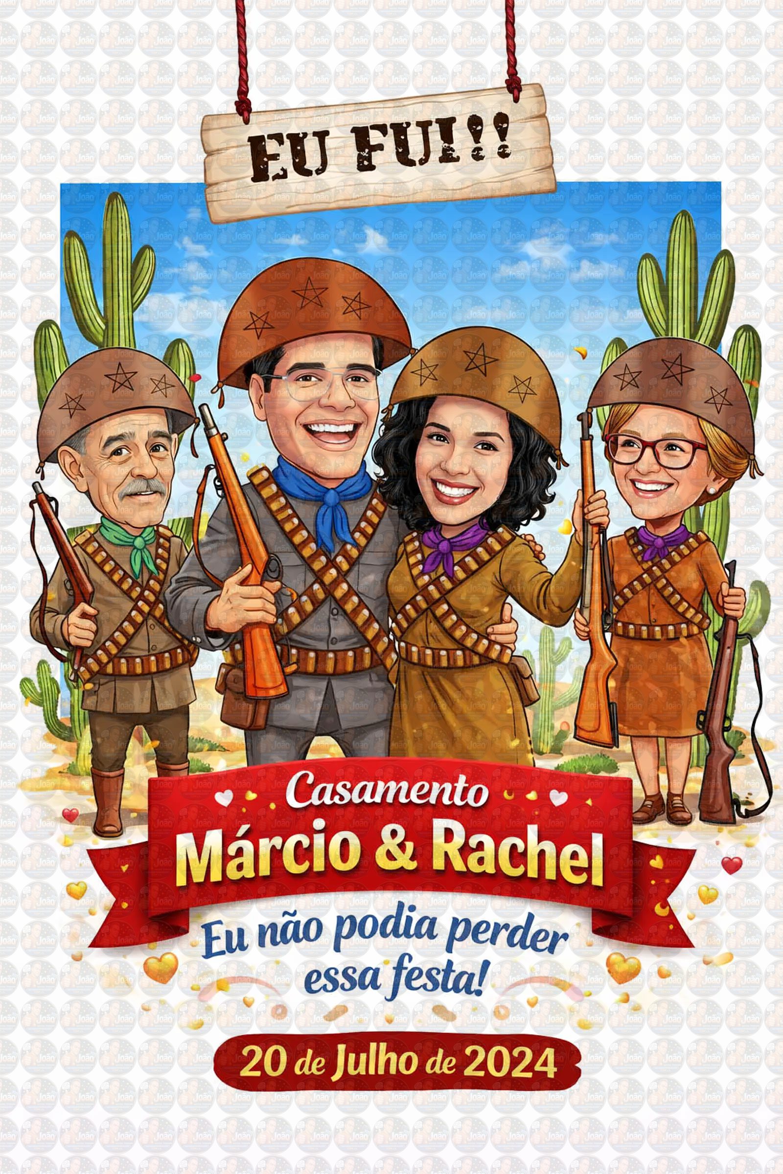 Caricatura Casal Nordestino Maria Bonita e Lampião | Bodas, Casamento e Aniversário