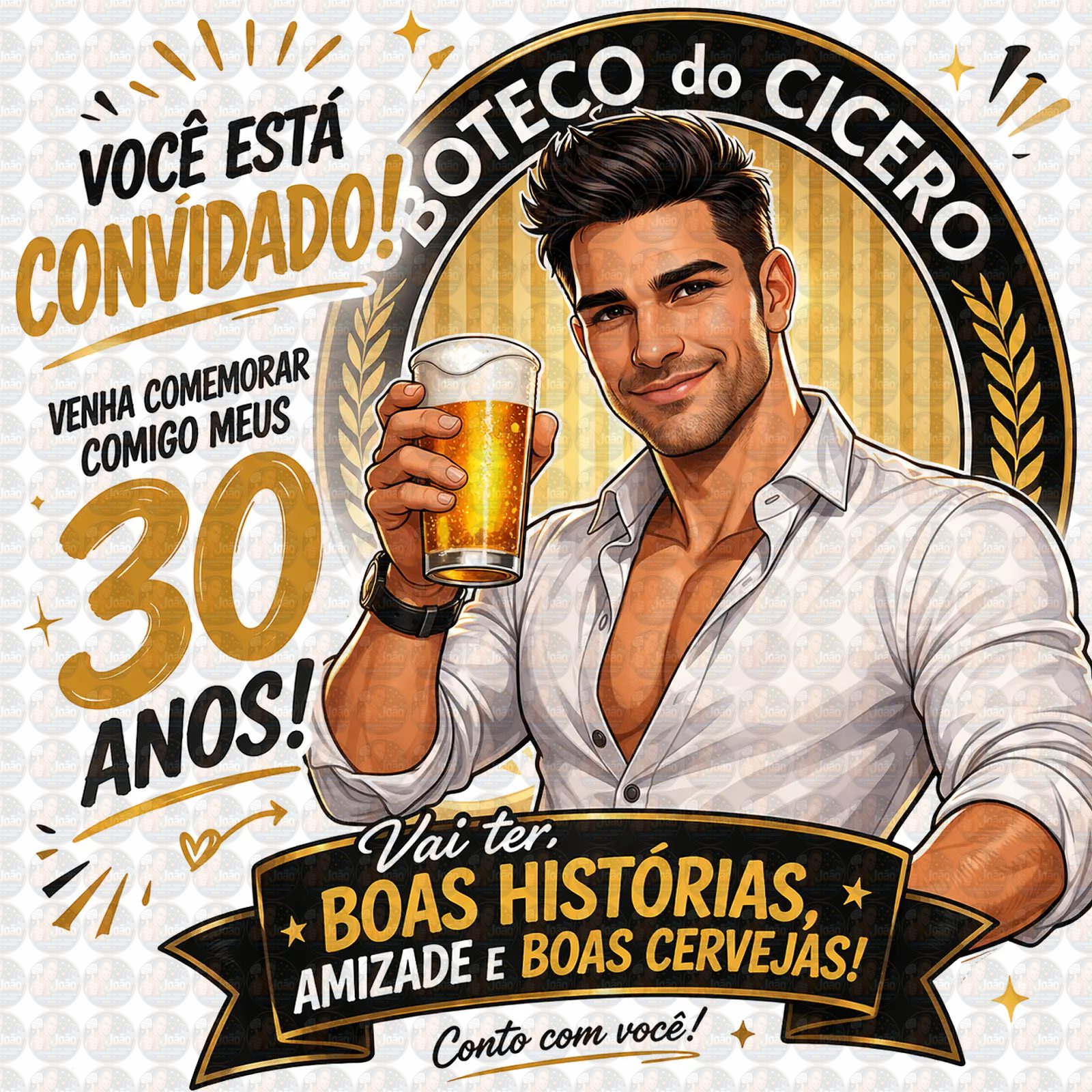 Caricatura para Convite de Aniversário | Arte Personalizada e Divertida