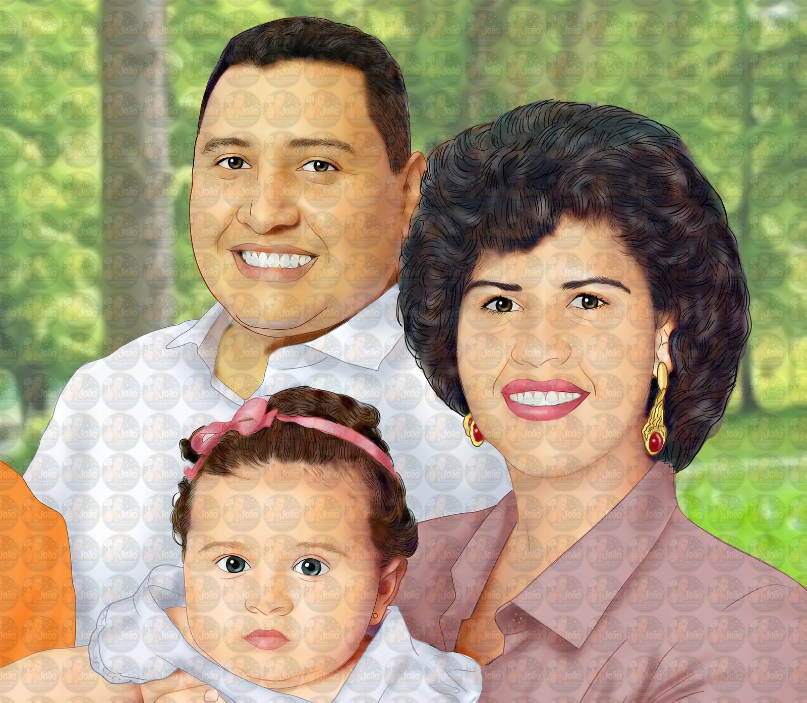 Desenho Realista de Família Personalizado(valor por pessoa)