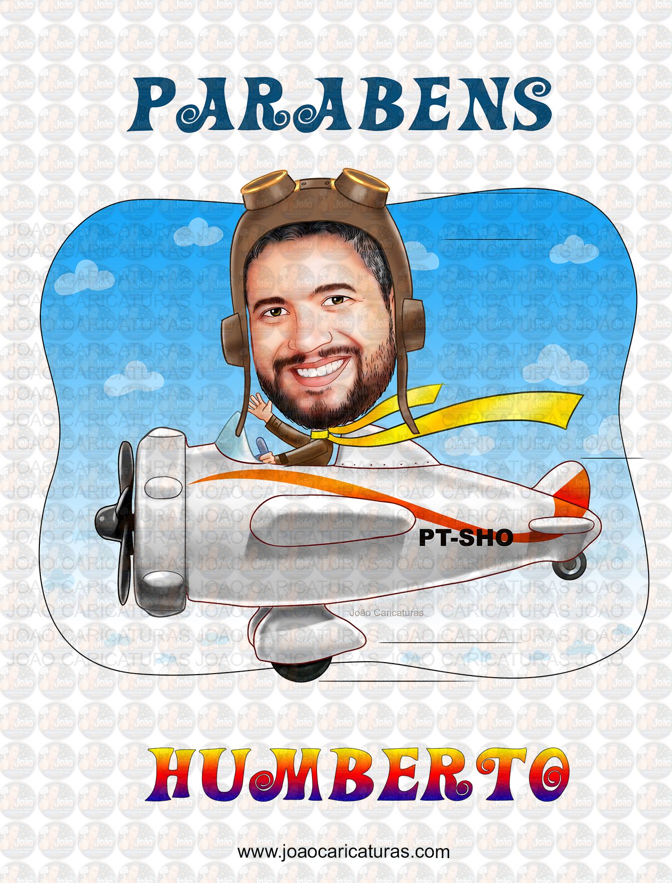 Caricatura Personalizada Motoqueiro e Motoboy | Presente para Aniversário e Profissões