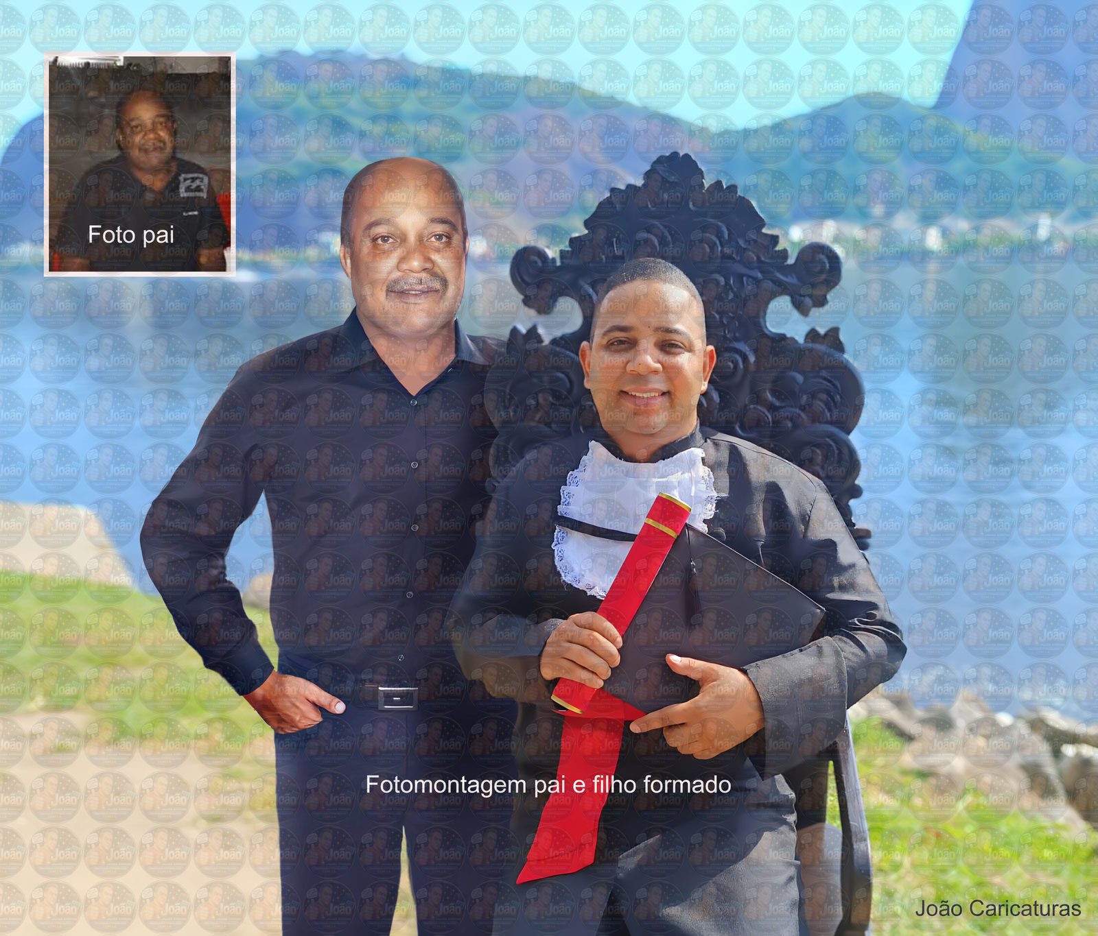 Homenagem de Formatura com Pai Falecido – Montagem de Fotos Personalizada