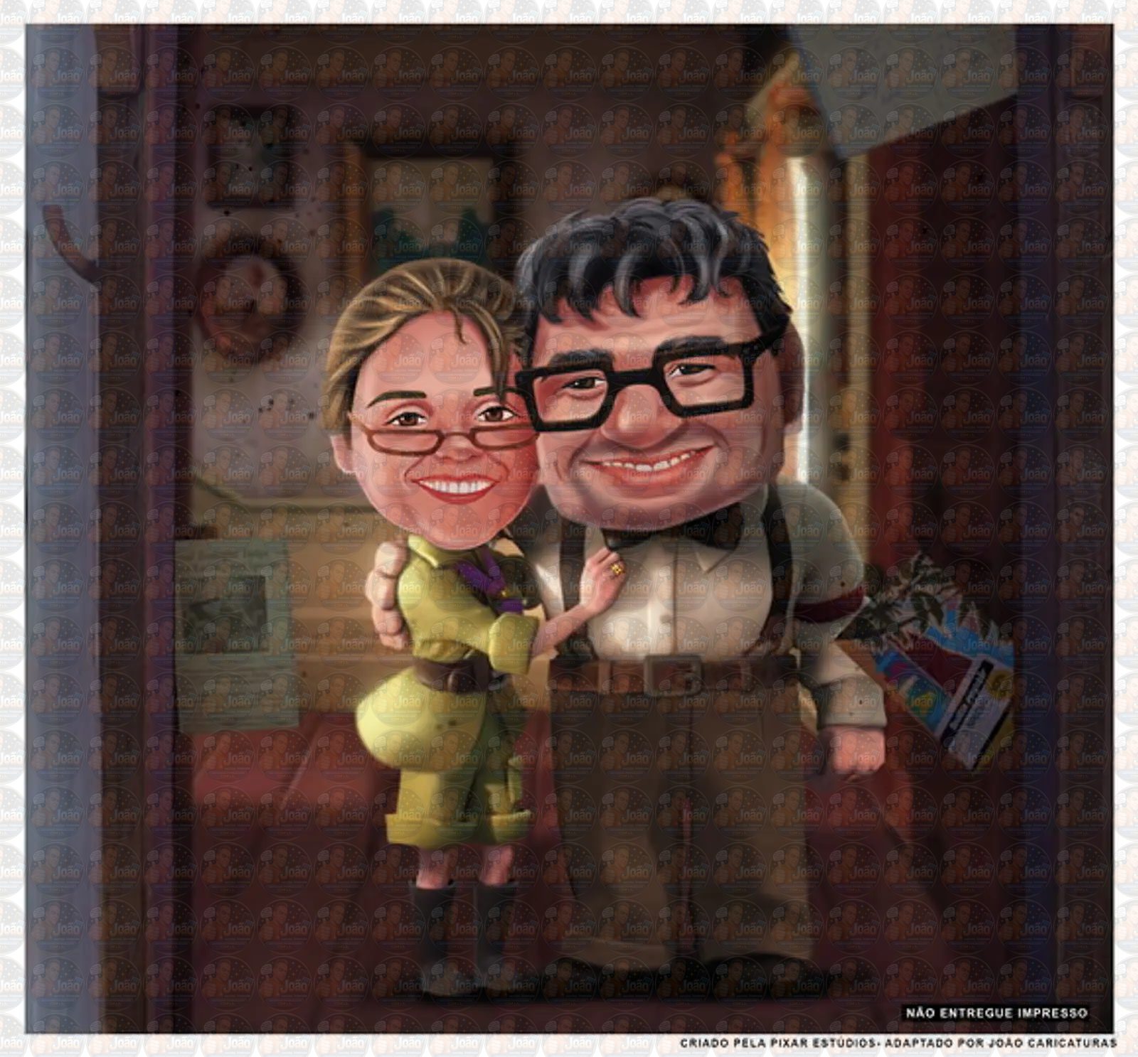 Caricatura Personalizada de Casal em Estilo Animação 3D | Presente Romântico para Namorados e Bodas