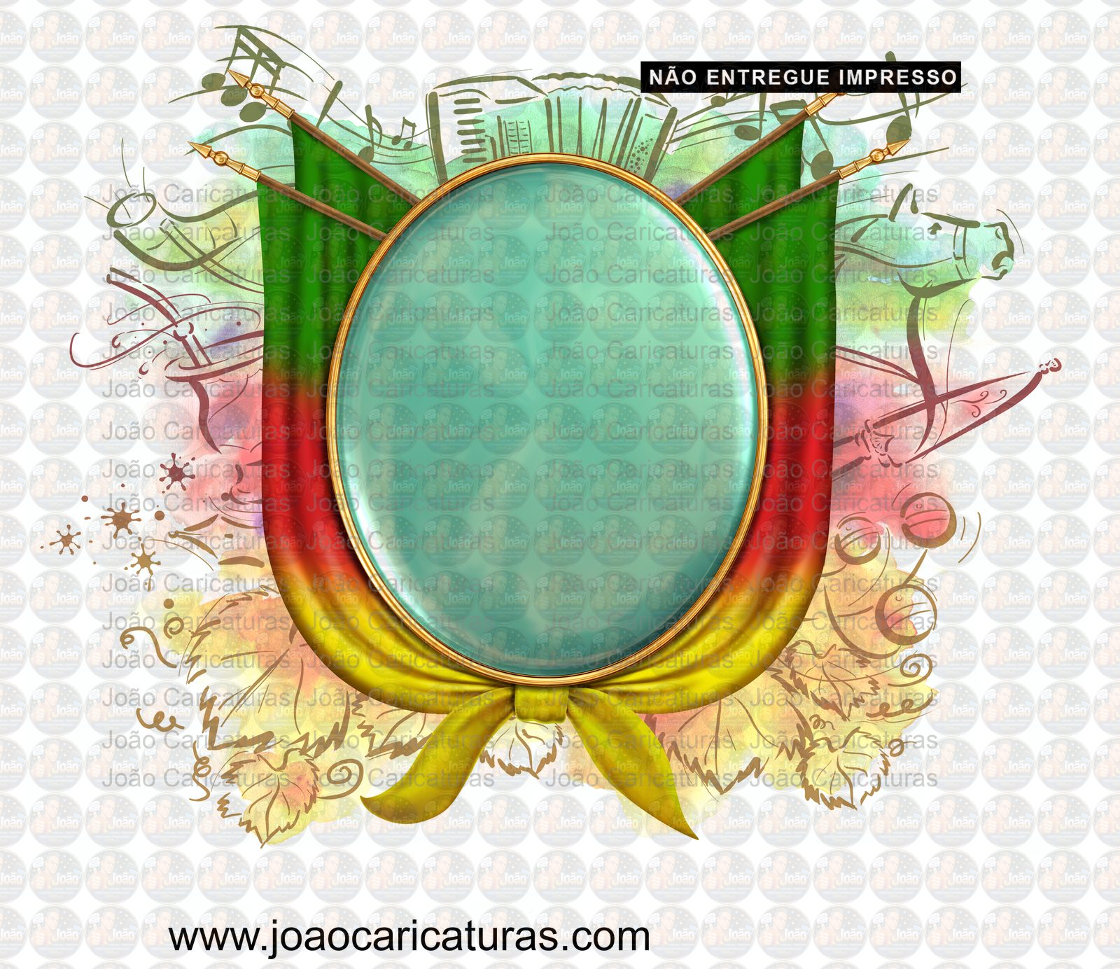 Brasão Rios Grande do Sul, gaúcho, cavalo chimarrão sanfona espeto carne ocktoberfest faca berrante logo Danças, cantos, tocada de gaita, chimarrão, churrasco, declamação de trovas, lendas, folclore