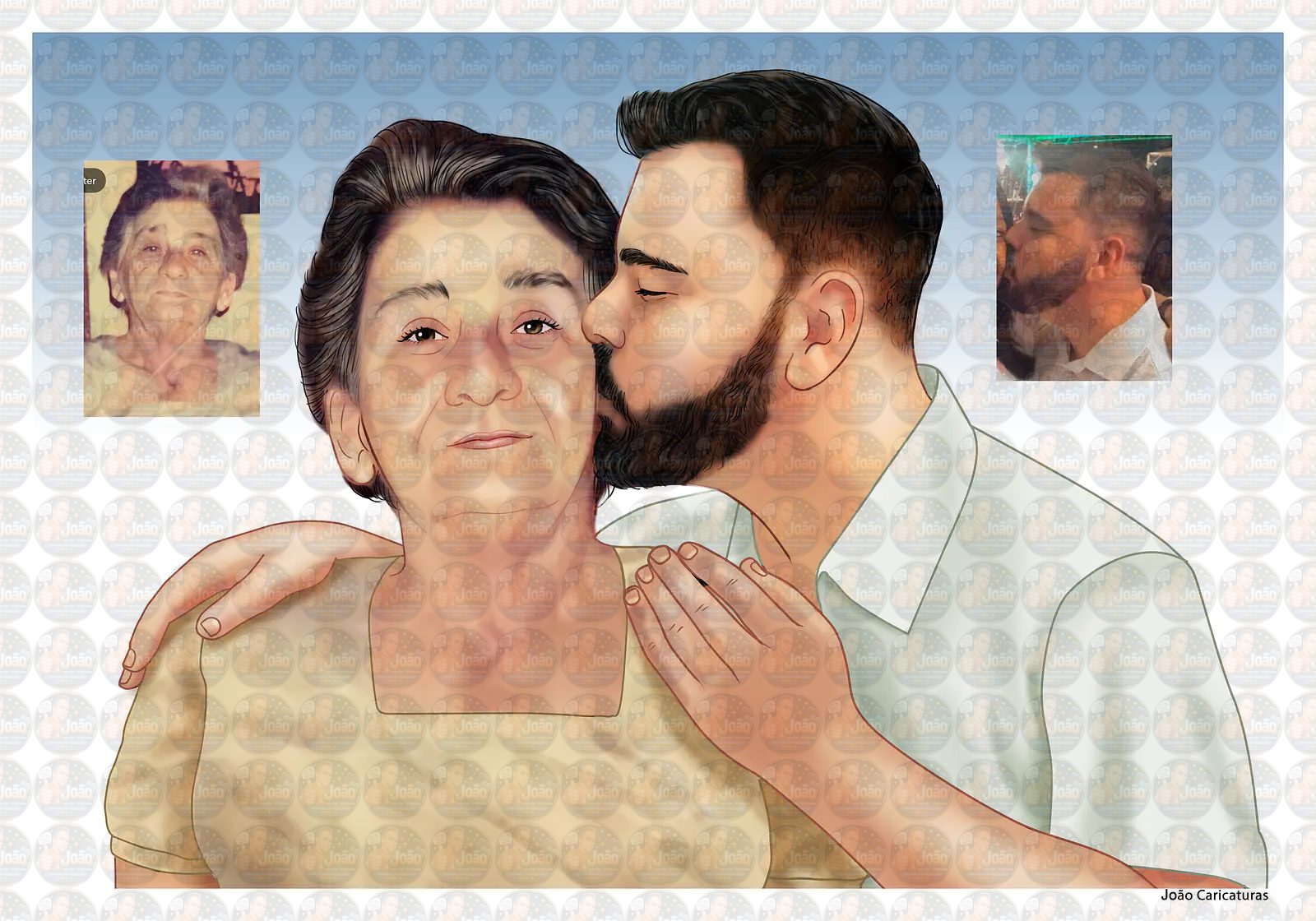 Fotomontagem Realista Unindo Fotos Antigas e Atuais (Preço por Pessoa)