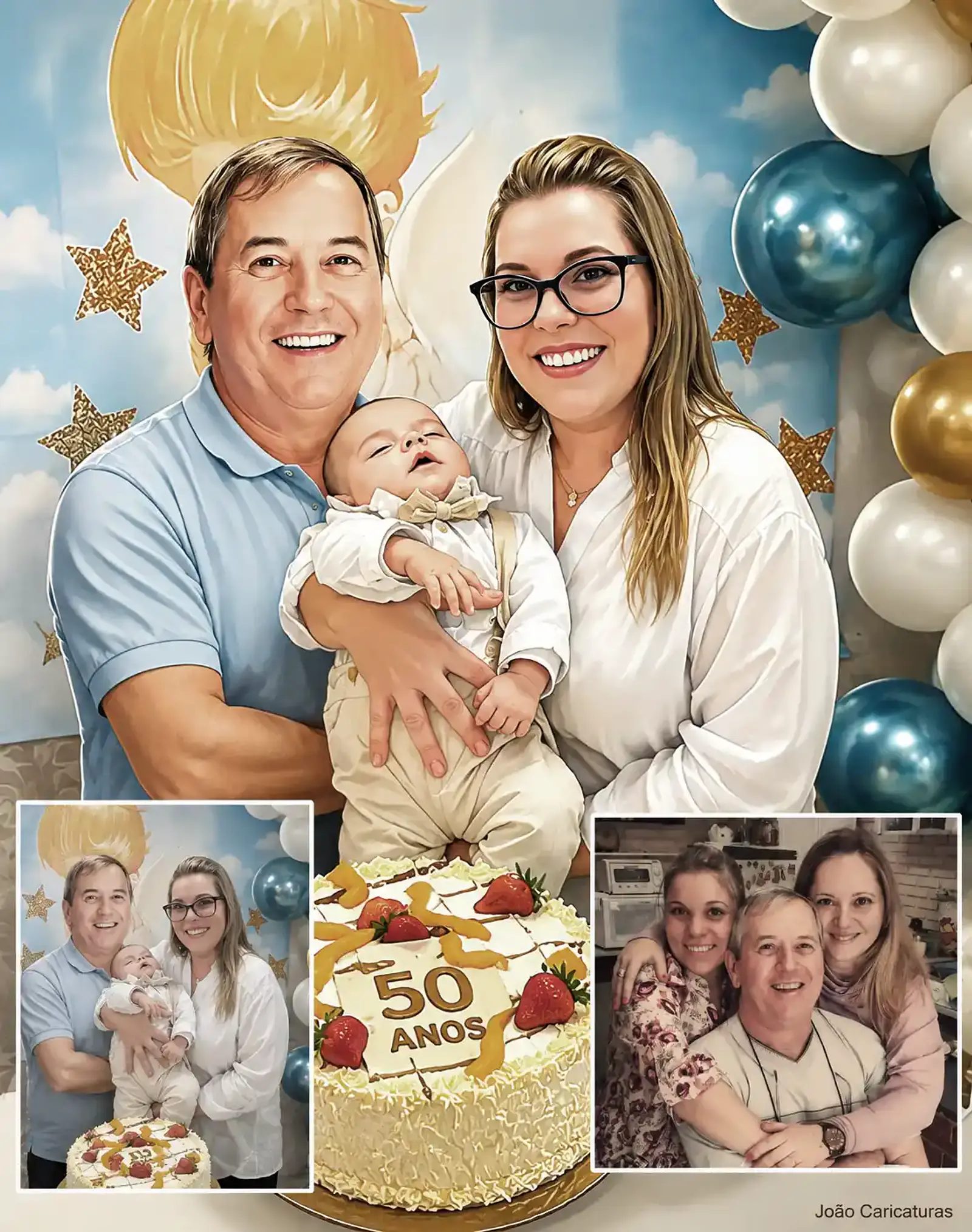Edição de Fotos Personalizada | Reunindo Familiares em Uma Única Imagem