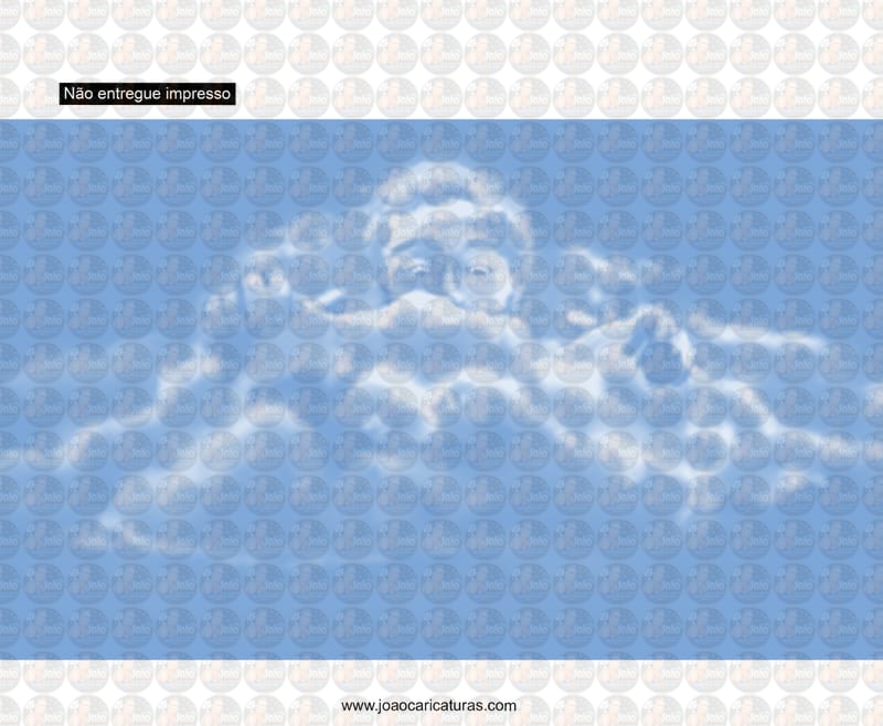Desenho de nuvens imitando rostos,nuvens com caras, céu com nuvens ,cloud (valor por pessoa desenhada)