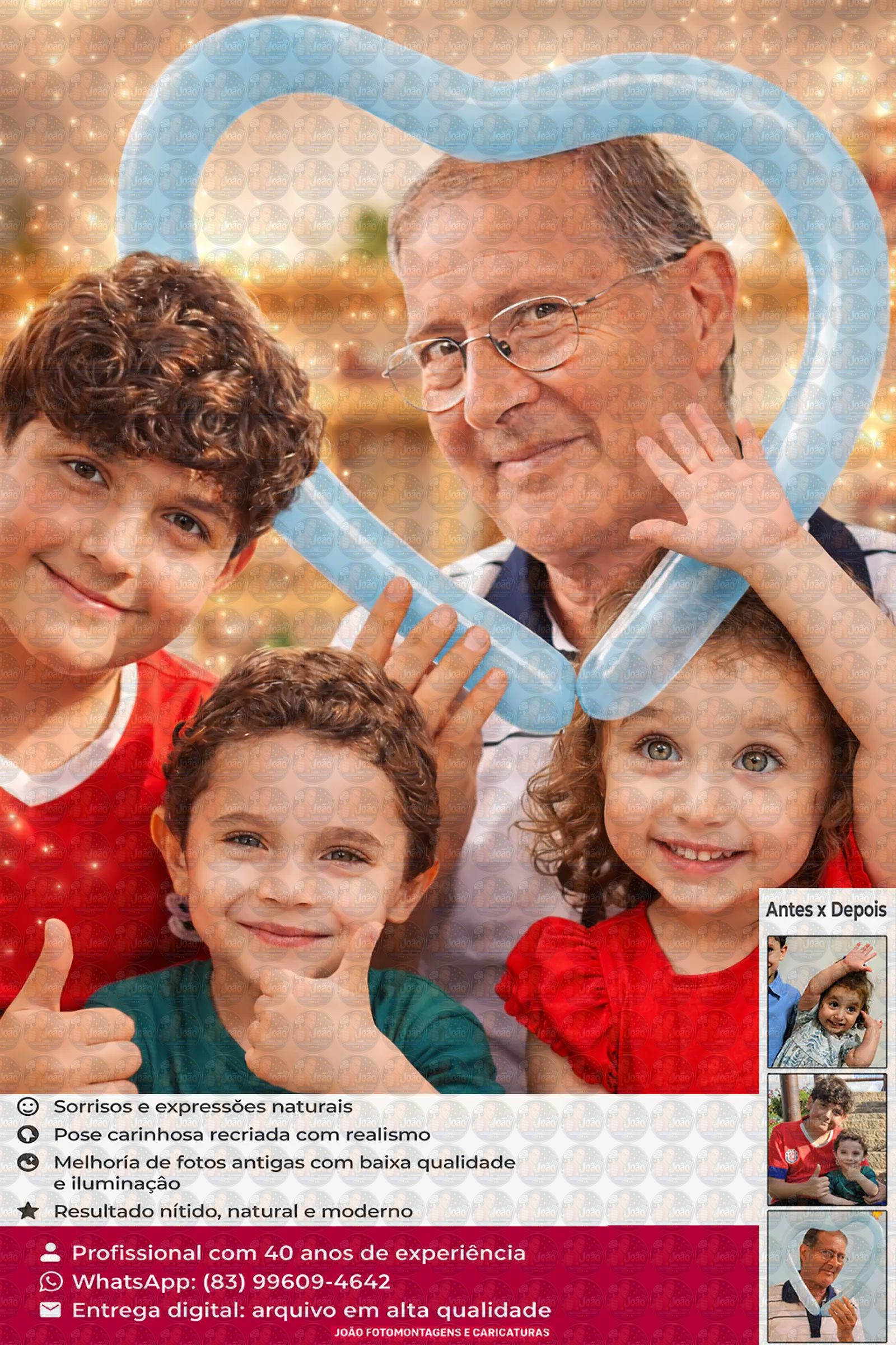 Fotomontagem com Pessoas Falecidas | Transforme Fotos em Homenagem
