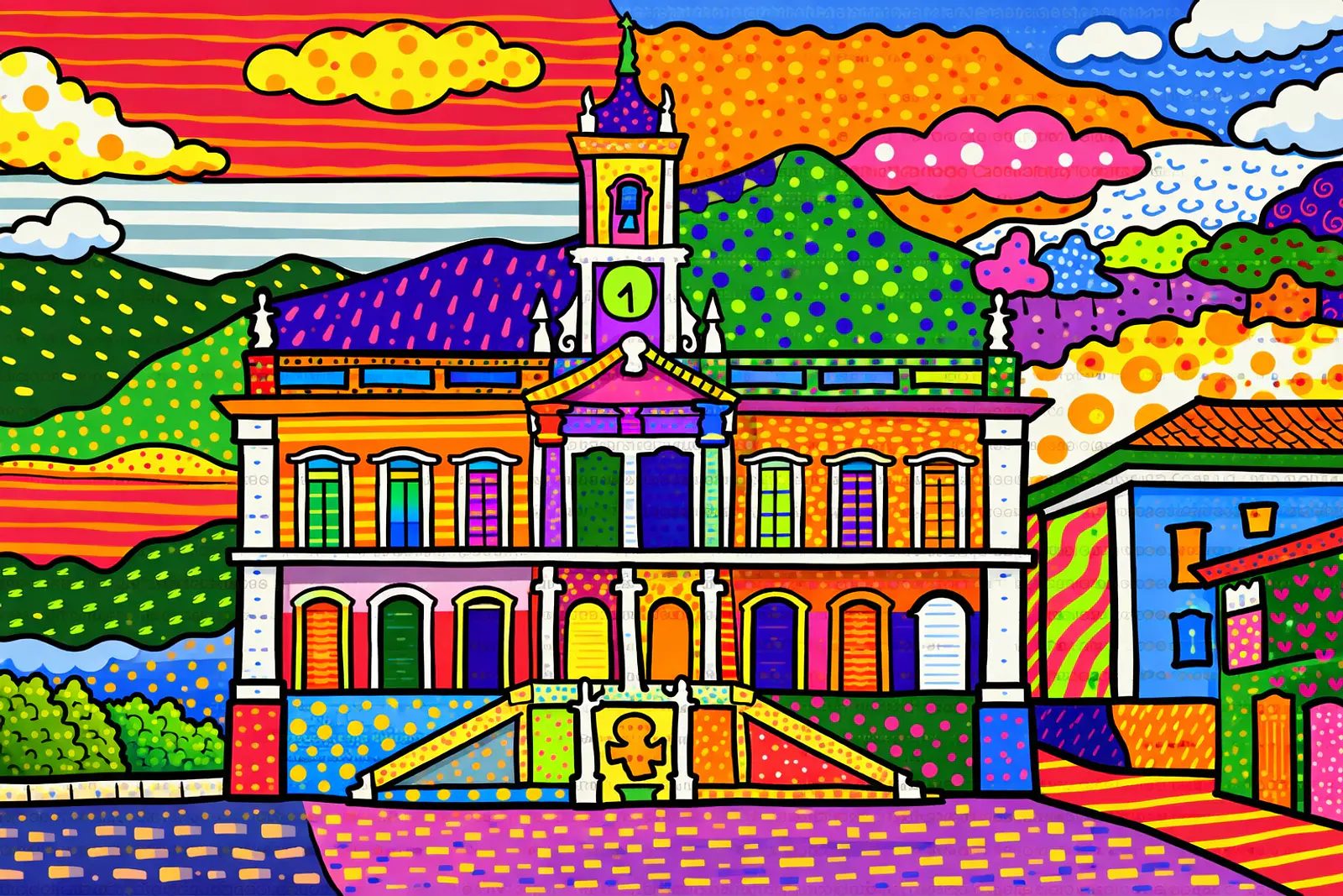 Poster Decorativo Ouro Preto MG | Arte Criativa e Vibrante