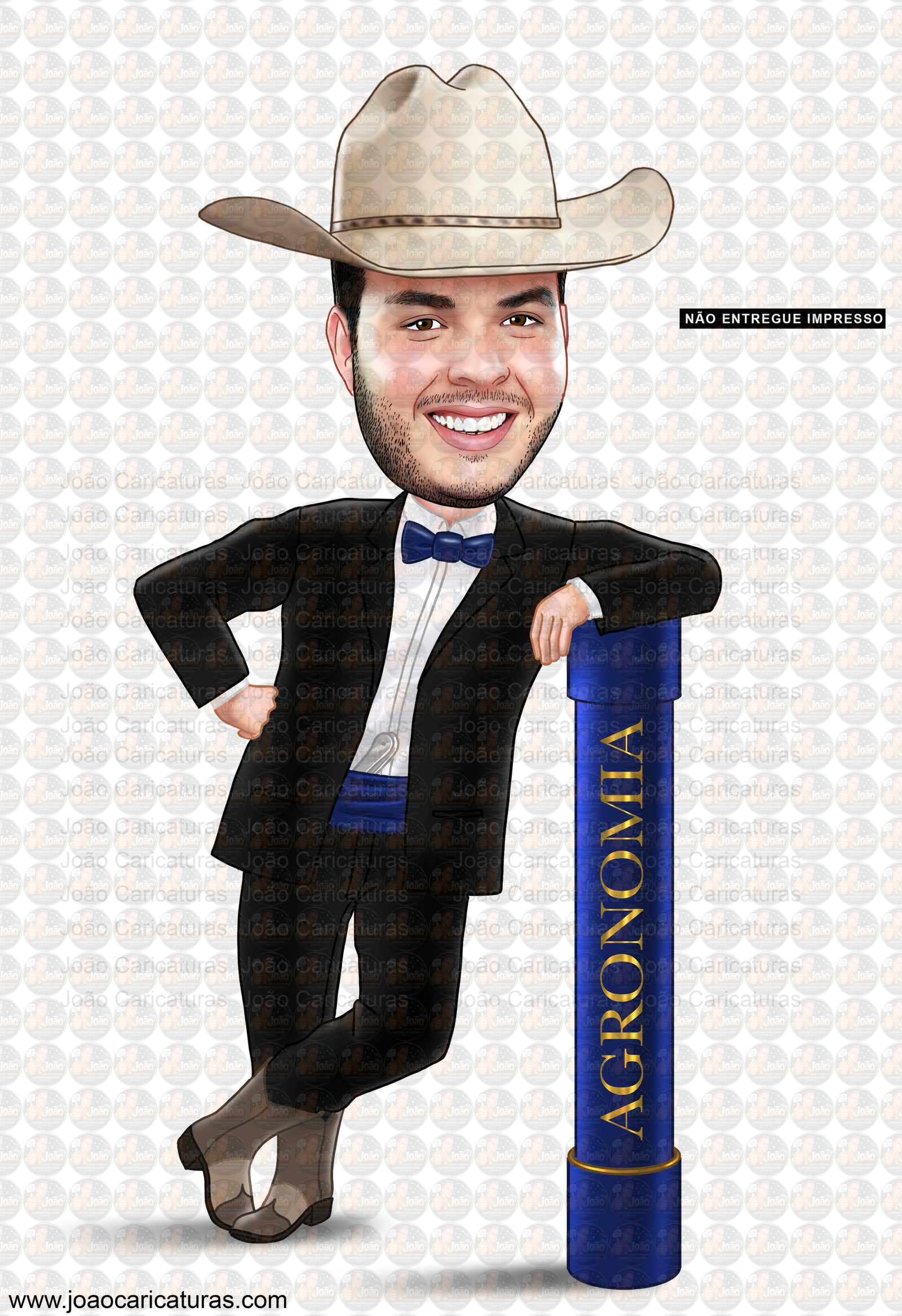 Caricatura de Formatura Agronomia Personalizada | João Caricaturas