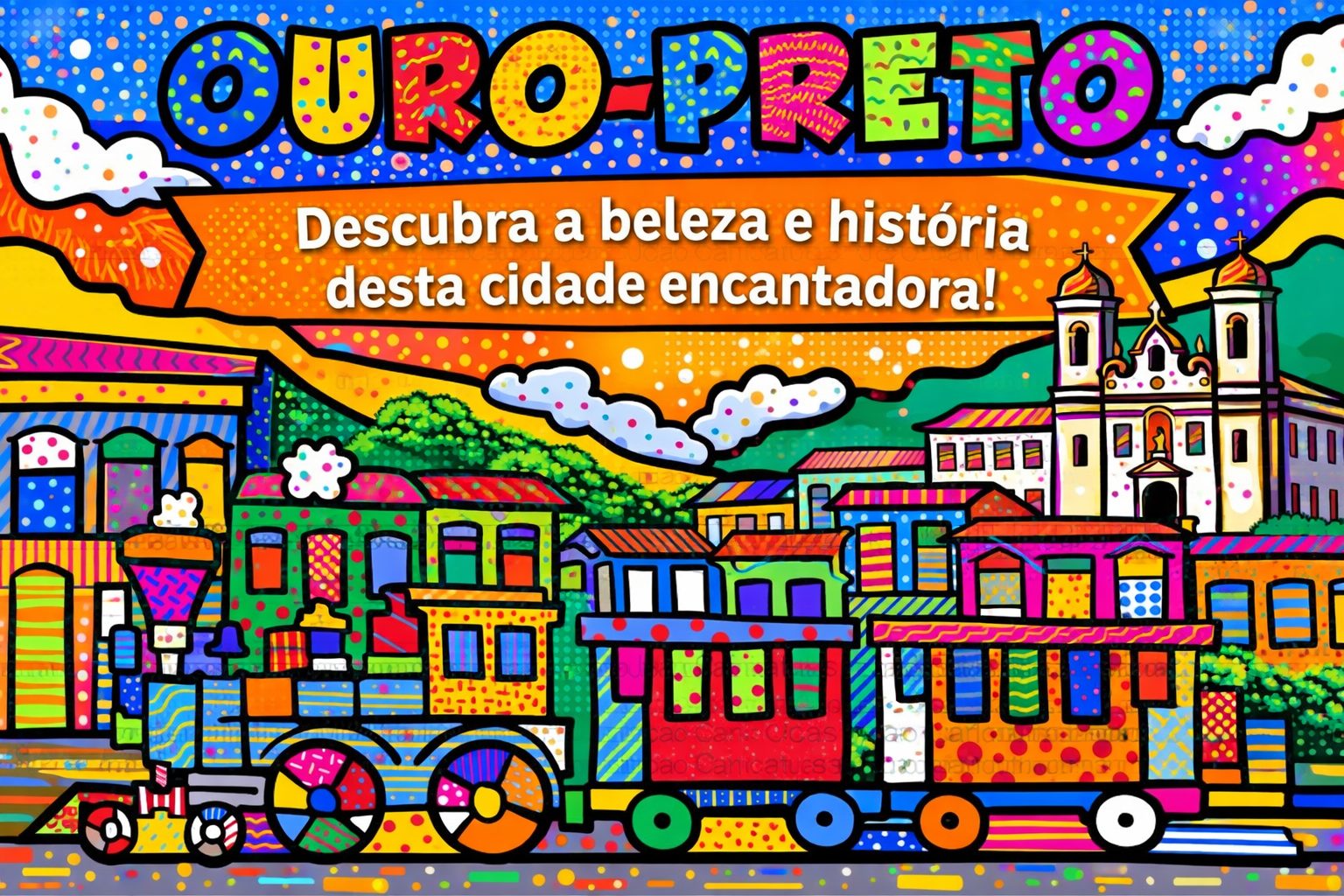 Poster Decorativo Ouro Preto MG | Arte Criativa e Vibrante