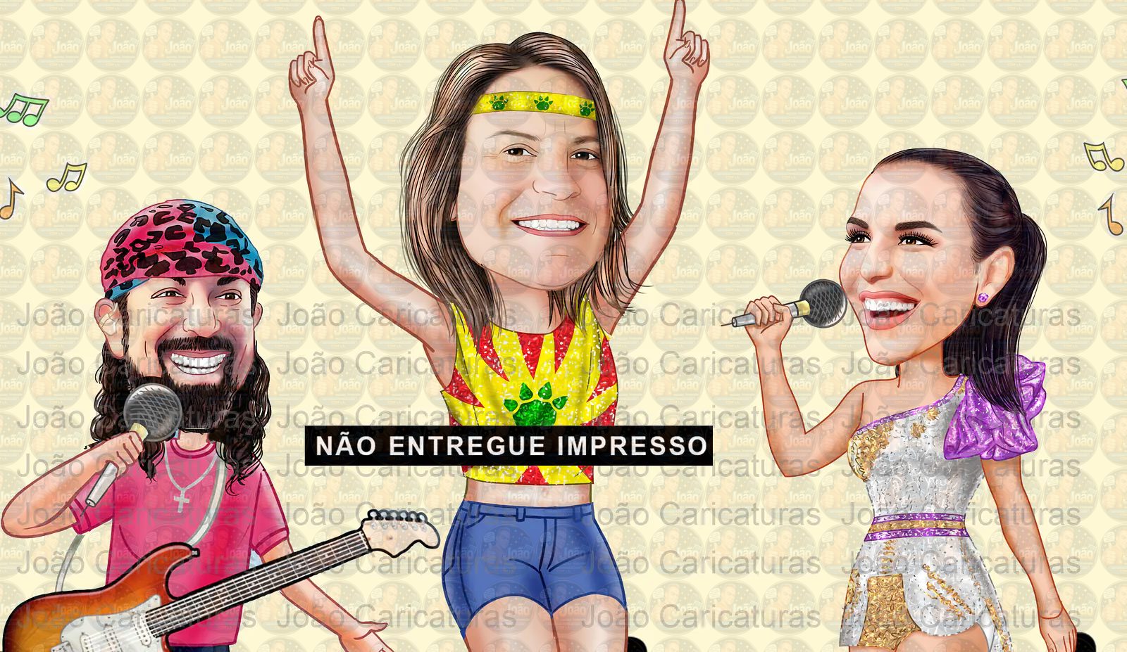 Caricatura Personalizada Micareta e Carnaval no Trio Elétrico | Aniversário com Seu Rosto