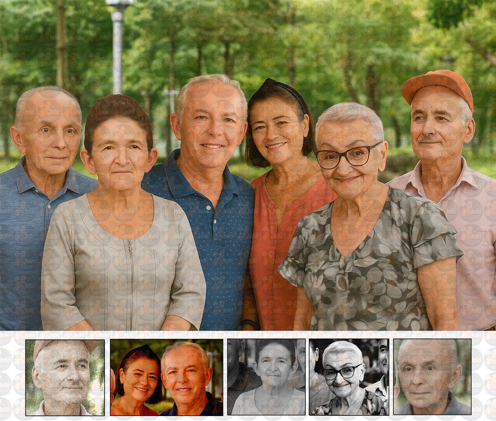 Fotomontagem Digital de Família (10 a 20 Pessoas) | A Foto que o Tempo Nunca Permitiu