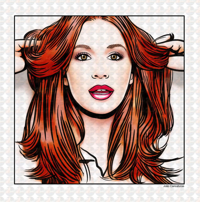 Desenhos e caricatura linda de rosto mulher mãe tia irmã  hq traço com cor presente de namoro crush quadro banner presente moderno boa idéia fino surpresa melhor  idéia aniversário bodas