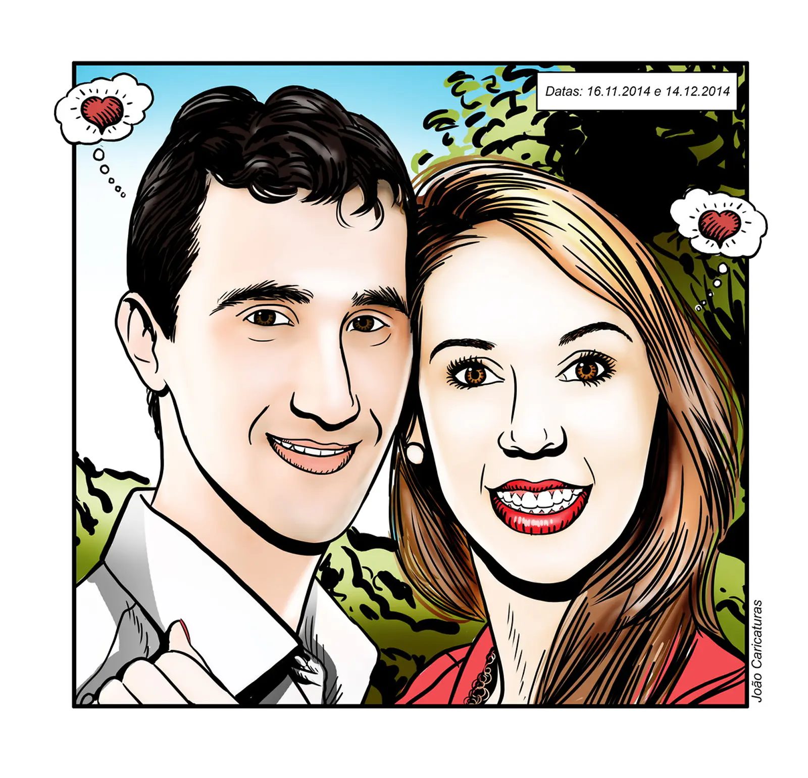 Desenhos Digitais Super Personalizados no Estilo História em Quadrinhos um belo presente que surpreende. Encomende o seu agora!