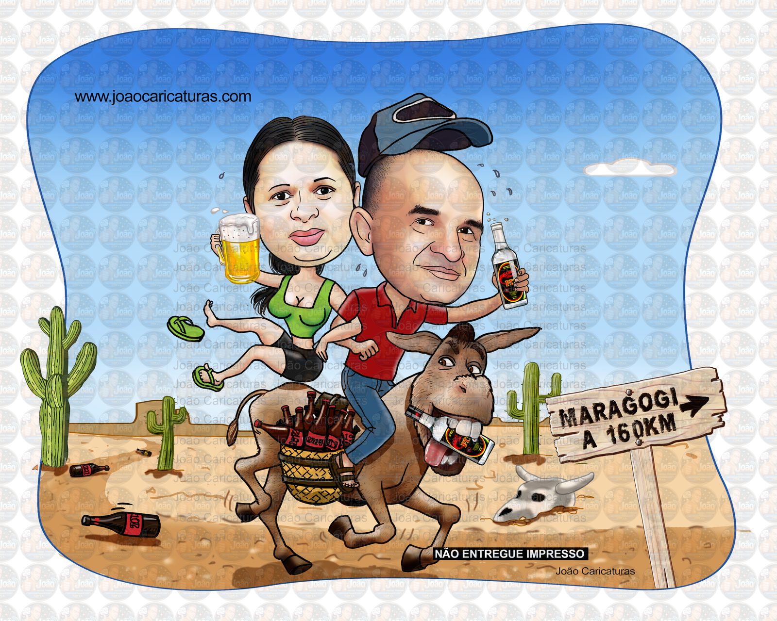 Caricatura Casal Nordestino Maria Bonita e Lampião | Bodas, Casamento e Aniversário