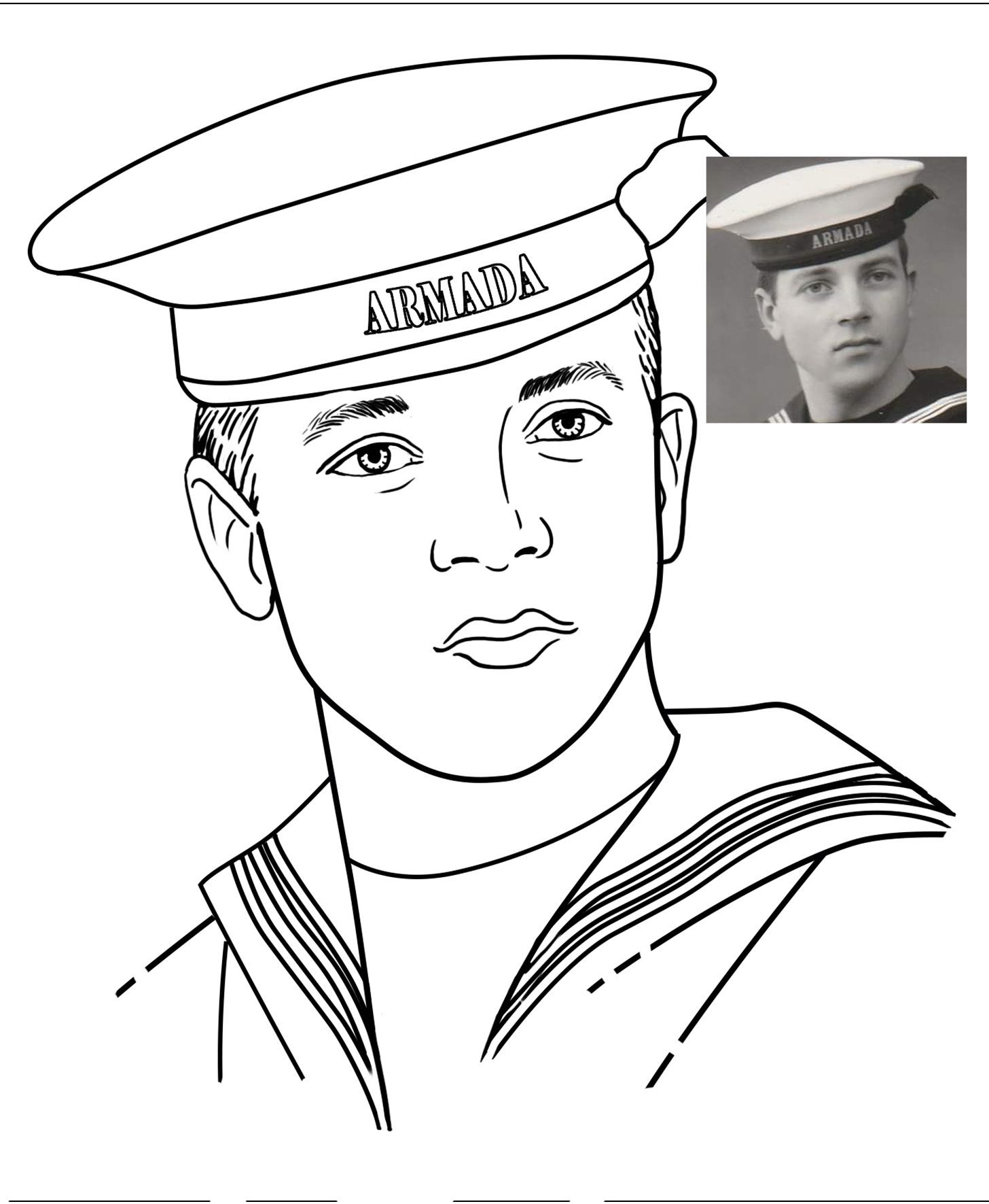 Caricatura de rosto em traço preto e branco, face pessoas