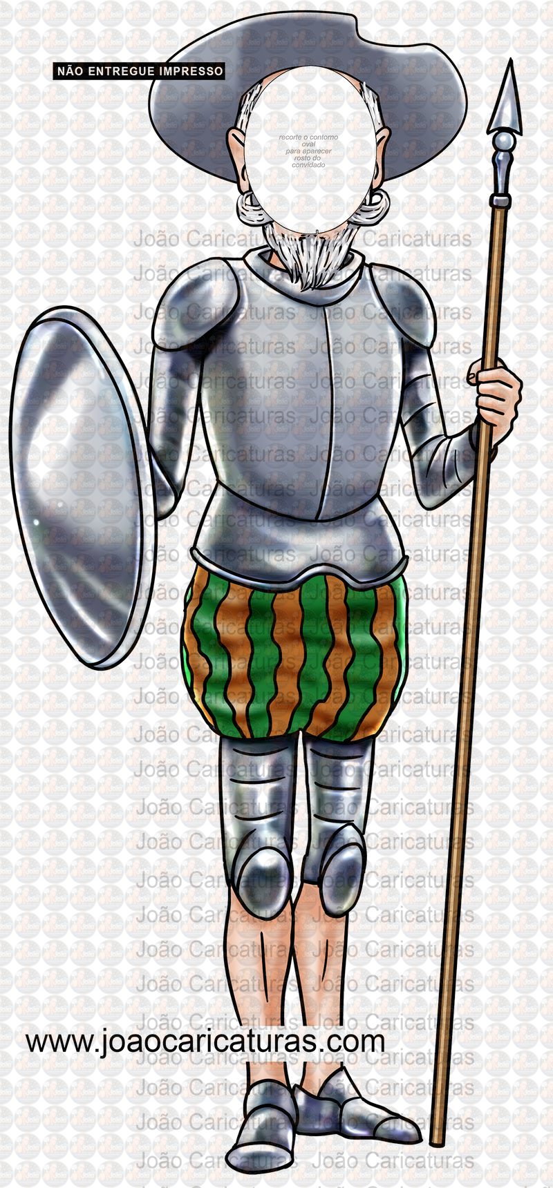 Desenho para banner eu fui caricatura Dom Quixote e Sancho Pança, arquivo em alta resolução enviado por email p impressão em grandes tamanhos