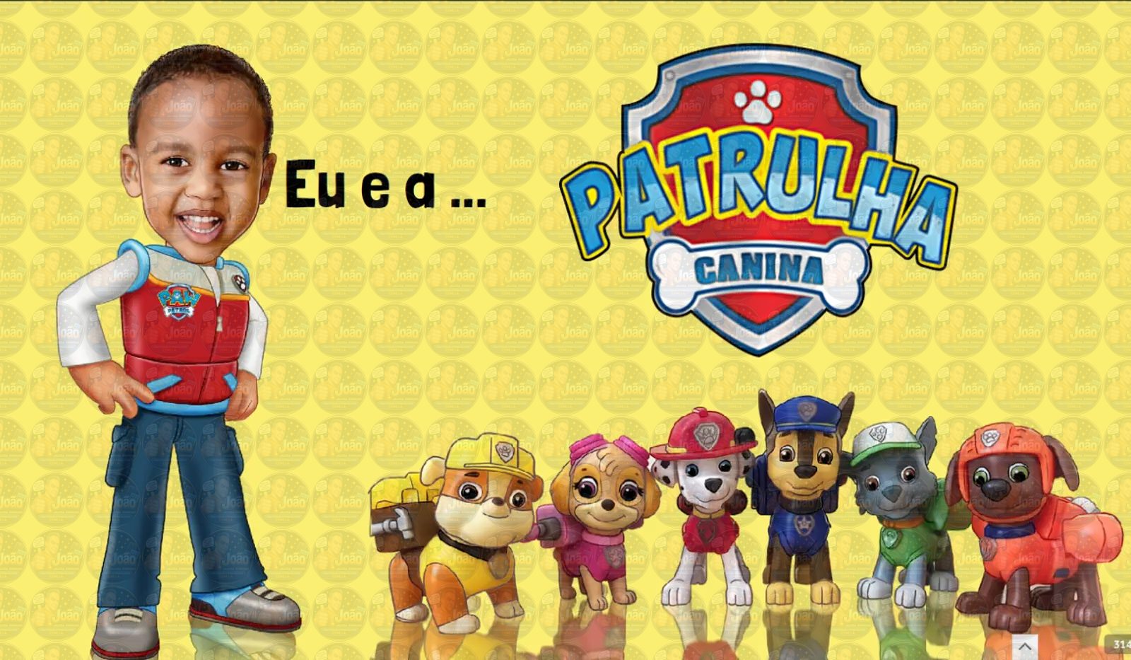 Caricatura infantil personalizada, menino, menina, patrulha canina, garoto, aniversário, cães, cãozinhos